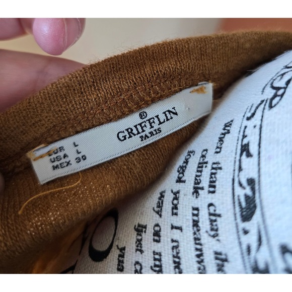 Grifflin Paris Faux Suede Shift Dress Tunic Short Sleeve Pocketed Size L - Picture 8 of 12